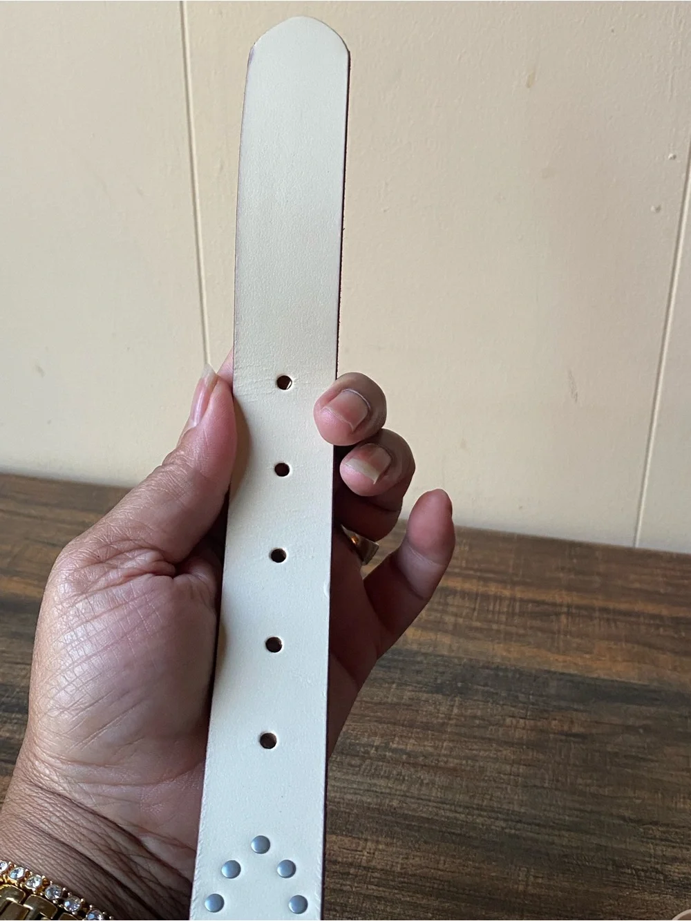 Lucky Leather Studded Belt, 34”